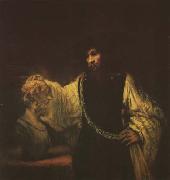 REMBRANDT Harmenszoon van Rijn Aristotle Contemplating the Bust of Homer (mk08) oil painting picture wholesale